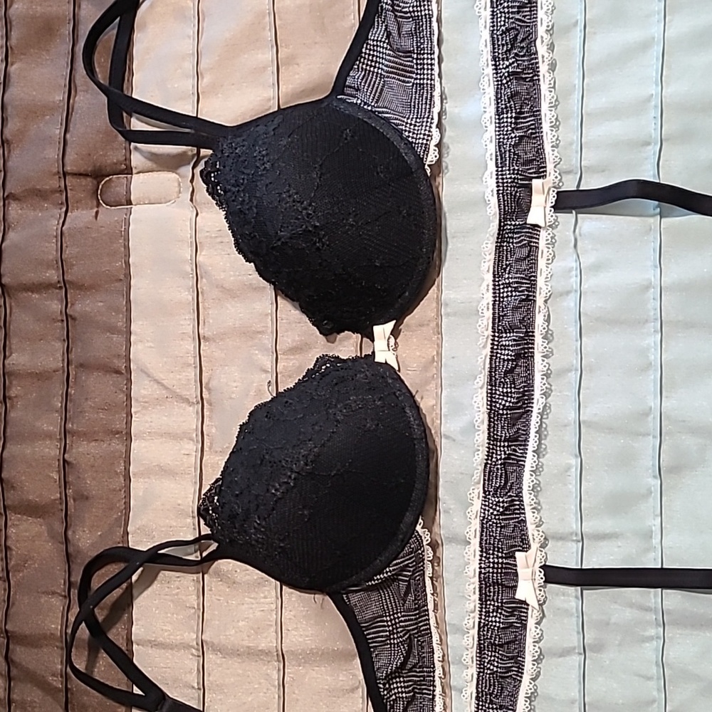 Lacy Black Bra and Matching Garter Belt